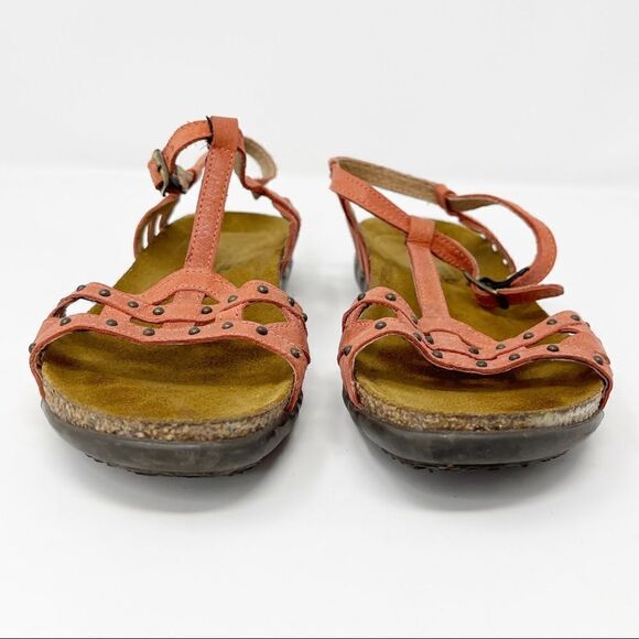 NAOT Elinor Leather Strappy Studded Sandal Coral Size 5.5 - Picture 6 of 10
